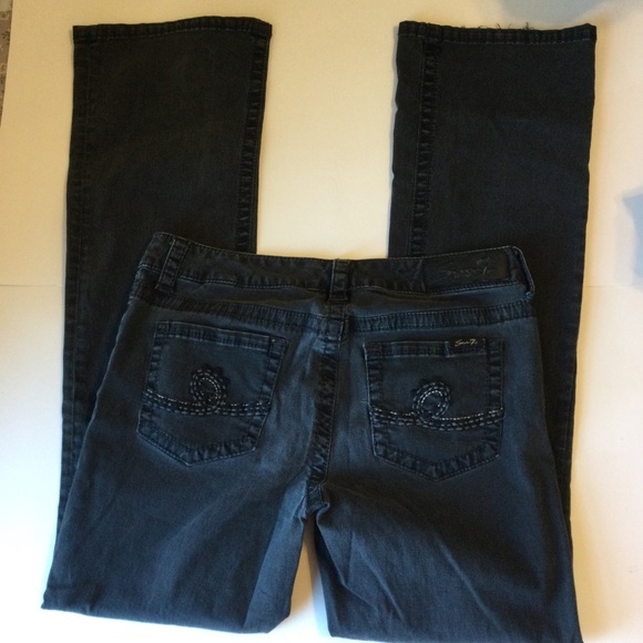 Seven7 Denim - Seven 7 Stylish Black Women's Jeans Boot Cut Embroidered Pockets Western Size 8